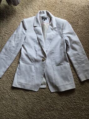 J. Crew Light Cream Single-Button Blazer
